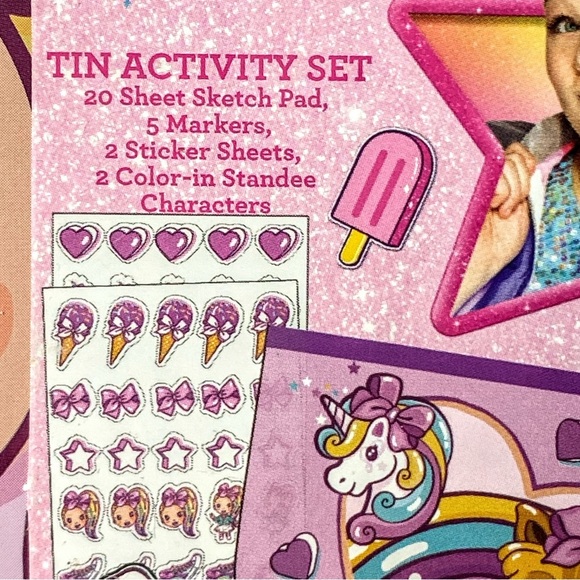 New Factory Sealed JoJo Siwa Be Your Own Star Tin Activity Set, Ages 3+ - Picture 7 of 10